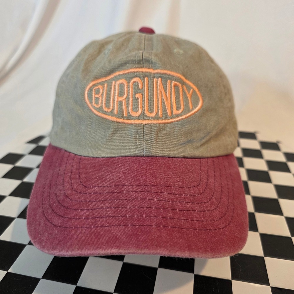 Burgundy Brand Streetwear Hat Dont Be A Sheep Two Tone Green Maroon Dad Cap